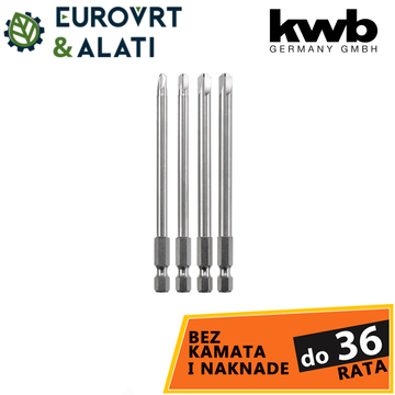 KWB BIT SAFETY 100mm 4-dj. 4,6,8,10mm