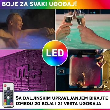Hidromasažni bazen s čvrstom stijenkom MSpa Oslo za 6 osoba 850 L (Hidromlaznice)-4