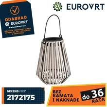 Solarna LED lampa Strend Pro Garden, viseća, ratan dizajn, 12x12x24 cm