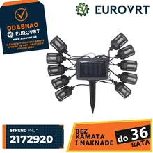 Solarni LED lanac s lampašima Strend Pro Garden, 10x LED, 1,8+2 m