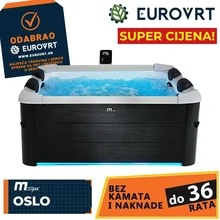 Hidromasažni bazen s čvrstom stijenkom MSpa Oslo za 6 osoba 850 L (Hidromlaznice)