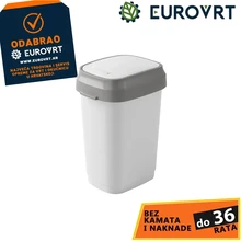 Koš za smeće s klatnim poklopcem 10 L bijeli KIS Dual Swing S 