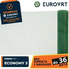 Pletivo ECONOMY 3, 1000 mm, oko 10x10 mm, šesterokutni uzorak, 300g/m2, zeleno, plastično, 5 m