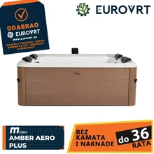 Hidromasažni bazen s čvrstom stijenkom MSpa Frame Amber Aero PLUS za 6 osoba 180x180x65 cm 1150 L 