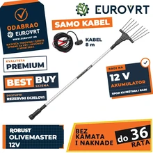 Tresač maslina Robust PRO Olivemaster 12V s kabelom od 8 m i kliještima za akumulator 12 V Tresač maslina Robust PRO Olivemaster 12V s kabelom od 8 m i kliještima za akumulator 12 V
